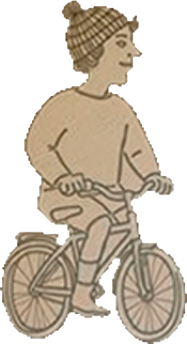 Persona en bicicleta, sección CV